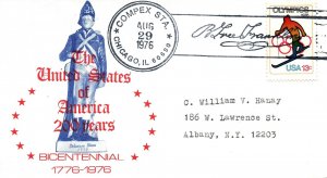 THE UNITED STATES OF AMERICA 200 YEARS SOLDIER CACHET AT COMPEX CHICAGO 1976