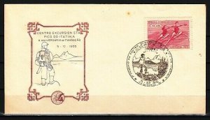 Brazil, 1955 issue. Climbing the Alps, 05/DEC/55 Cancel on Cachet Envelope. ^