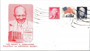 THE DWIGHT D. EISENHOWER PHILATELIC AND HISTORICAL SOCIETY CACHET COMBO COVER