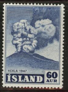 Iceland Scott 250 MNH** 1947 Hekla Volnano Eruption stamp