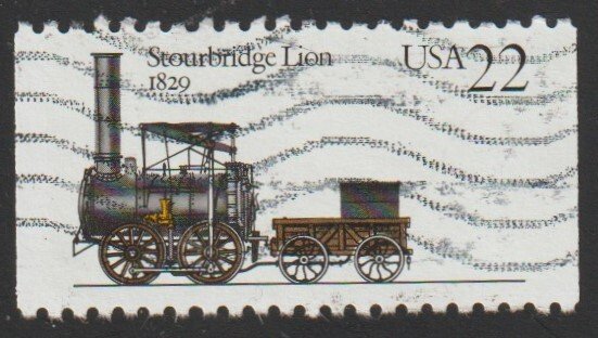 SC# 2362 - (22c) - Locomotives, Stourbridge Lion, used single