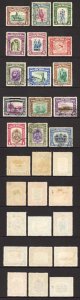 North Borneo SG303/17 Set of 15 Fine used Cat 750 pounds