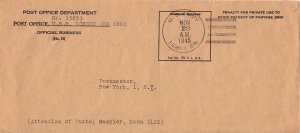 United States Ships P.O. Department Penalty 1945 U.S. Navy 15853 Br. U.S.S. L...