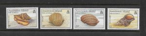 SHELLS - ASCENSION #476-9   MNH