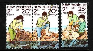 New Zealand-Sc#B109-11-unused NH Semi-Postal set-Children-1981-