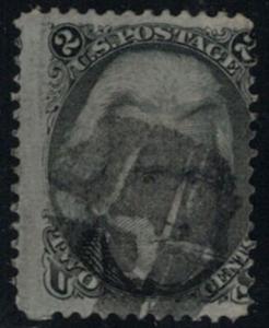 US #93 SCV $55. F/VF used, nice reverse cancel, clear grill, Very FRESH STAMP...