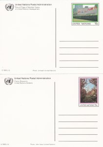 United Nations - New York # UX9-UX12, Postal Cards, Mint, 1/2 CAt.