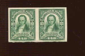 Panama 221 Centenary of Independence India Plate Proof on Card Pair of 2 Stamps