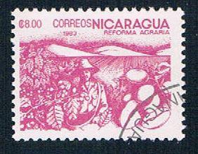 Nicaragua 1304 Used Coffee beans lr 1983 (N0626)+