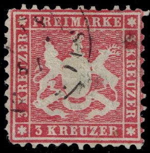 Germany-Wurttemberg #36 (Mi#326c) Dark Carmine Shade; Used (3Stars)