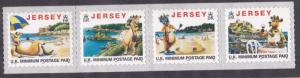 Jersey # 789b, Lille the Cow, NH Strip of Four Seld Adhesive, 1/2 Cat