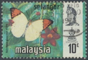 Selangor  Malaya  SC#  132  Used  Butterflies  see details & scans