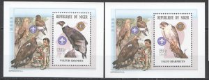 Wb106 2002 Niger Fauna Birds Of Prey Scouting 2Bl Mnh