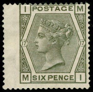 SG147, 6d grey plate 17, M MINT. Cat £950. MI