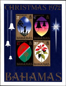 Bahamas #342a, Complete Set, S/S Only, 1972, Christmas, Never Hinged