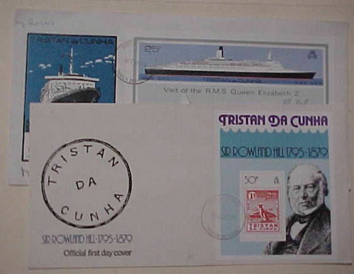 TRISTAN DA CUNHA FDC SHEETLET  2 DIFF. QUEEN ELIZABETH VISIT, ROWLAND HILL 1979