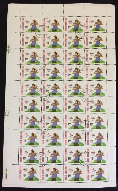 ALBANIA 1992 Olympic Games Sport Set in Sheets Used (120 Stamps)(AL 25