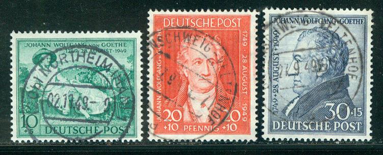 Germany Deutsche Post Scott # B306 - B308, used