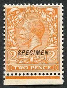 KGV 2d Orange Wmk Block Cypher opt SPECIMEN Lightly mounted mint