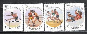 Zambia 304-07 MNH 84 Summer Olympics