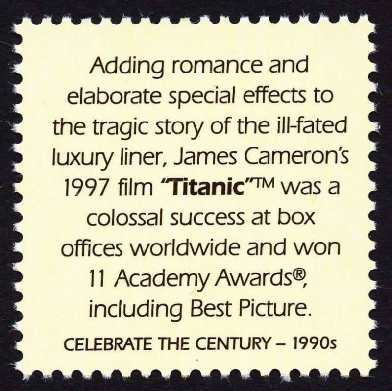 US 3191l MNH VF 33 Cent  Titanic Celebrate the Century 1990's