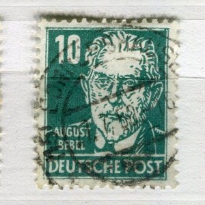 GERMANY EAST; 1952-53 early Portrait issues fine used 10pf. value