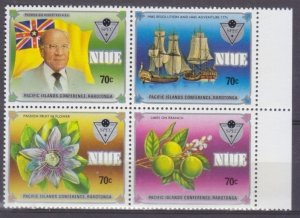 1983 Niue 486-489VB Ships with sails / Flora 4,80 €