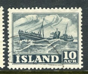 ICELAND; 1950 early Pictorial issue fine used 10a. value