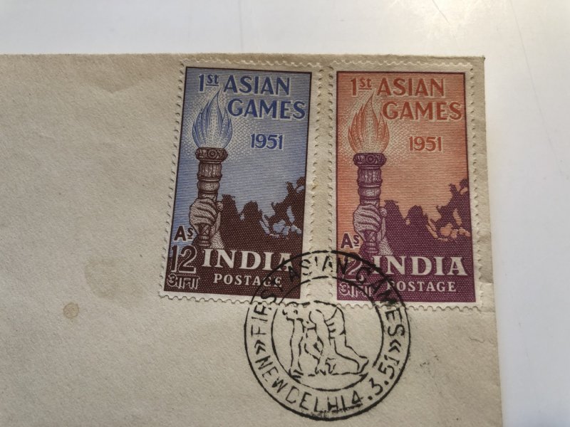 India - 1st Asian Games FDC