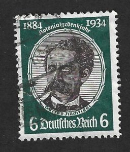 Germany Scott 433 Used 6pfDr. Nachtigal stamp 2018 CV $1.60