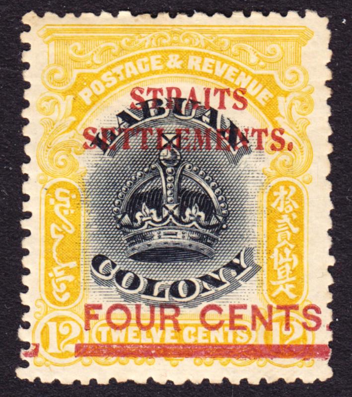 Malaya Straits Settlements Scott 137  F to VF mint OG HH.