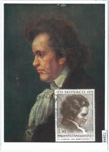 72848 - MONACO  - Postal History - MAXIMUM CARD - MUSIC Chopin  1970