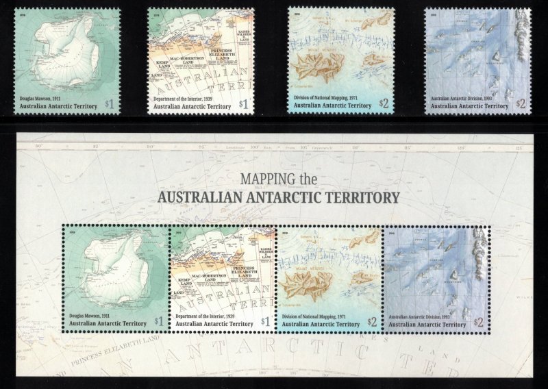 AUSTRALIAN ANTARCTIC 2019 Mapping the Territory; Scott L227-30, L230a; MNH