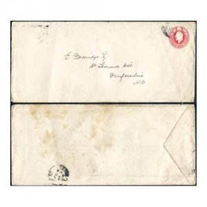 EP45 KEVII 1d Carmine Post Office Issued Envelope Size J USED