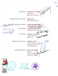 Signed USPS 1st Day Ceremony Program #2489 Red Squirrel TOPEX '93 Show Cancel +