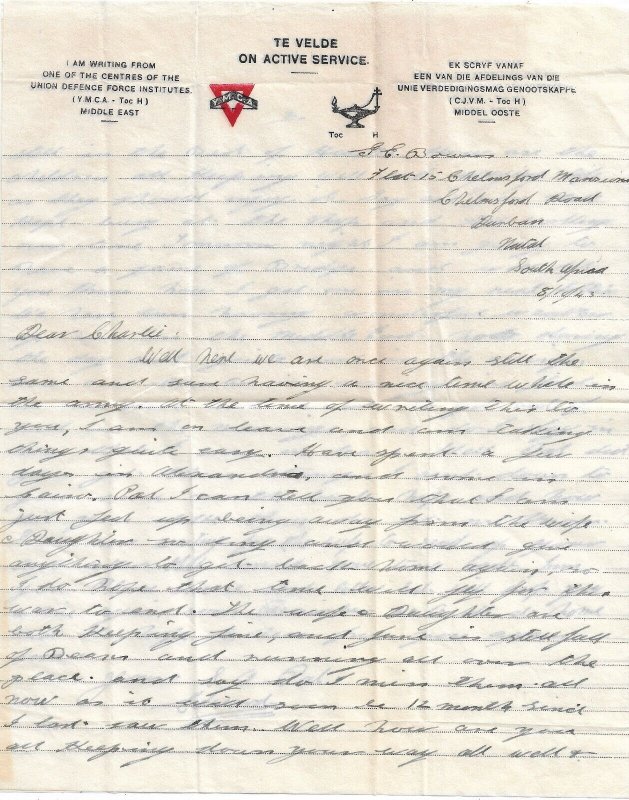 FPO 42, Egypt, Middle East Forces to Seattle, Wa 1943 w/Letter (M5877)