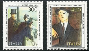 Italy Scott 1578-79 MNHOG - 1984 Giuseppe de Nittis Paintings - SCV $1.30