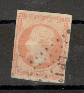 FRANCE - USED STAMP, 40 c - Mi.No. 15 b - 1861.