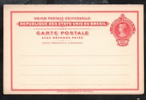 1908 Brazil Postal/Reply Cards 35 Mint