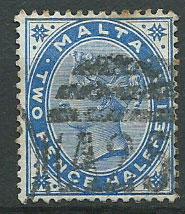 Malta SG 25   2 1/2d Bright  Blue -  Stain spot