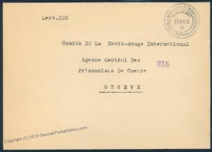 Switzerland WWII Internee Camp Ilanz Prisoner Cover 53879