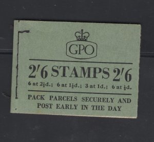 GB #F25  (1955 January  2/6 Post Early  booklet)  CV £75.00