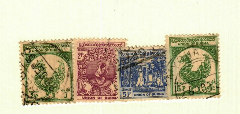 Burma #126,140,142,144 used