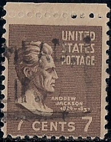 812 7 cent Andrew Jackson Stamp used AVG