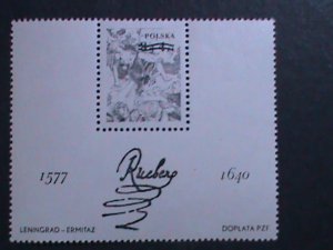 ​POLAND 1977 SC#B134 STORING- ST. STEPHAN BY PETER PAUL RUBENS SURCHARGE S/S