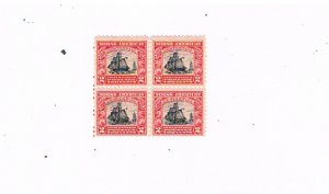 Mint never hinged block of 4 of the 1925 Norse-American 2 cent stamp Scott #620