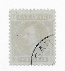 Sarawak #3 Used - Stamp CAT VALUE $22.00