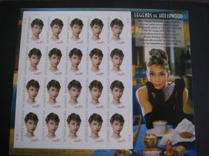 Scott 3786, 37c Audrey Hepburn, #S111111, MNH Legends of Hollywood Beauty