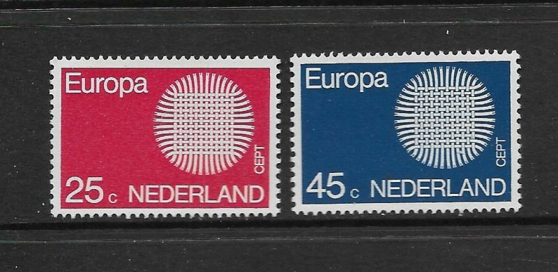 NETHERLANDS - EUROPA 1970 - SCOTT 483 TO 484 - MNH