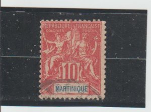 Martinique  Scott#  39  Used  (1899 Navigation and Commerce)